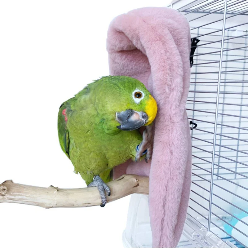 Winter Warm Bird Shawl Nest Corner Parrot Blanket Pet Small Animal Hanging Tent Cage Decoration For Parakeet Lovebird Cockatiel bird cage accessories bird nest