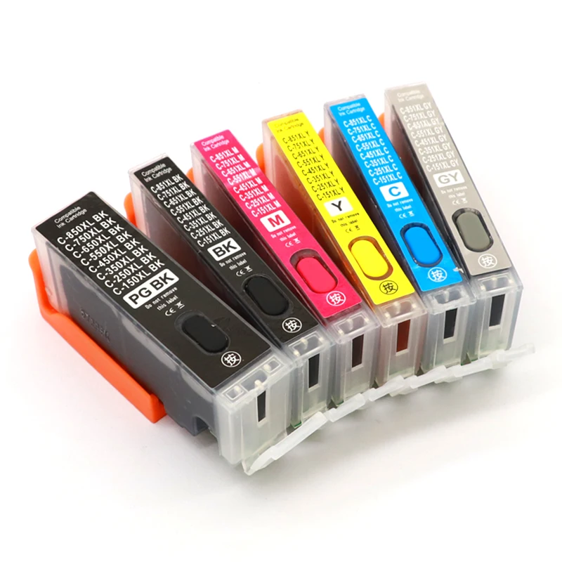Compatible PGI 550 CLI 551 refill ink 1set For CANON pixma MG6350 MG6450 MG6650 MG7150 MG7550 iP7250 MX925 MX725 iX6850 iP8750