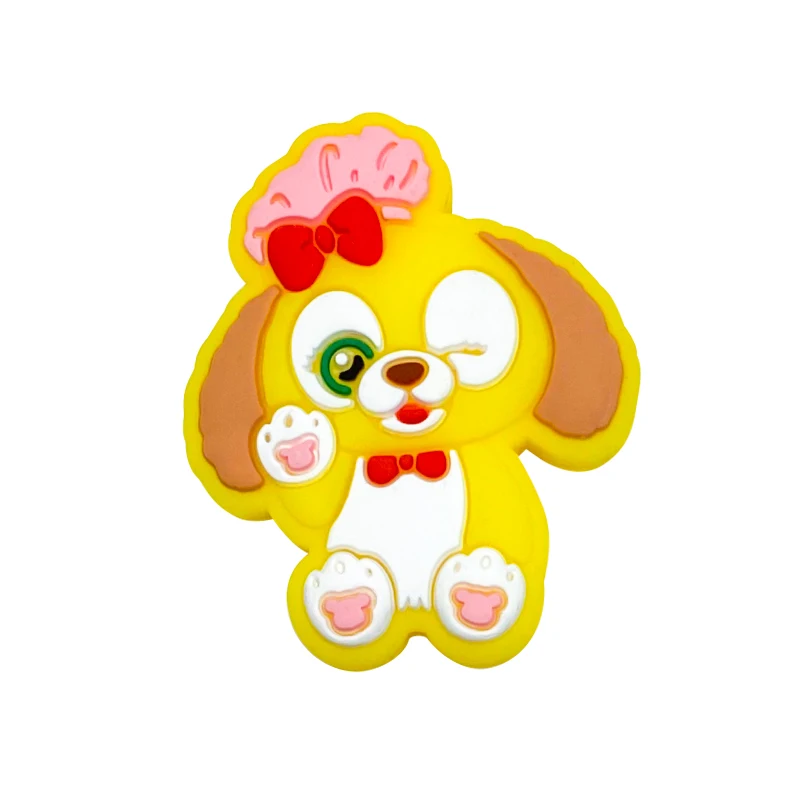 5pcs New Baby Silicone Disney Bear Cartoon Beads Teething Beads Baby Oral Care Food-Grade DIY Nipple Necklace Toy Accessories