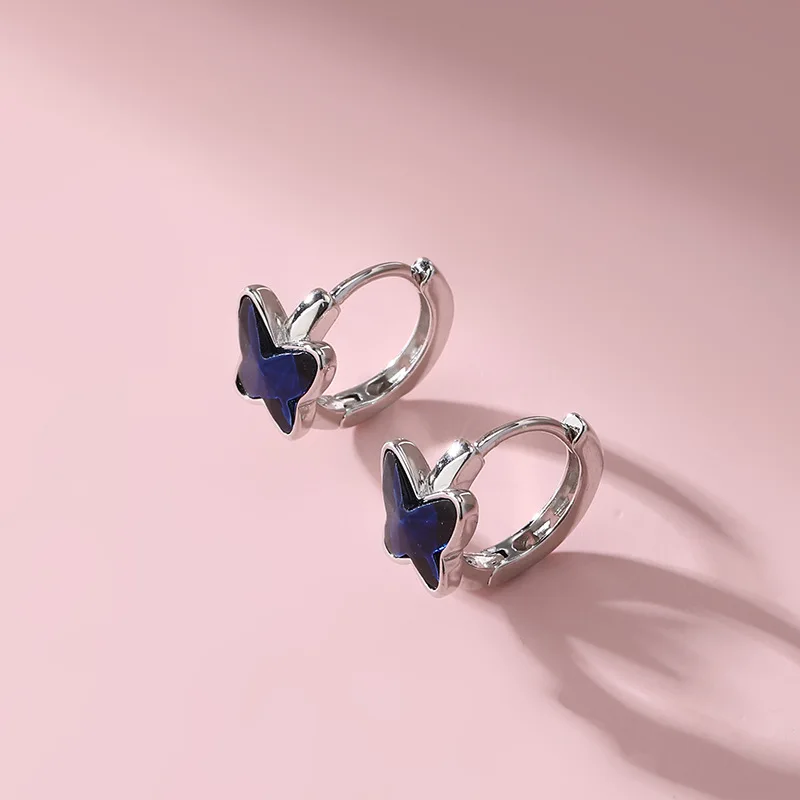 Schmetterling Zirkonia Ohrringe Raffiniertes Ohrring-Design Neu 2026 Modische Ohrstecker Sterling Silber Ohrringe für Frauen – Detail 3