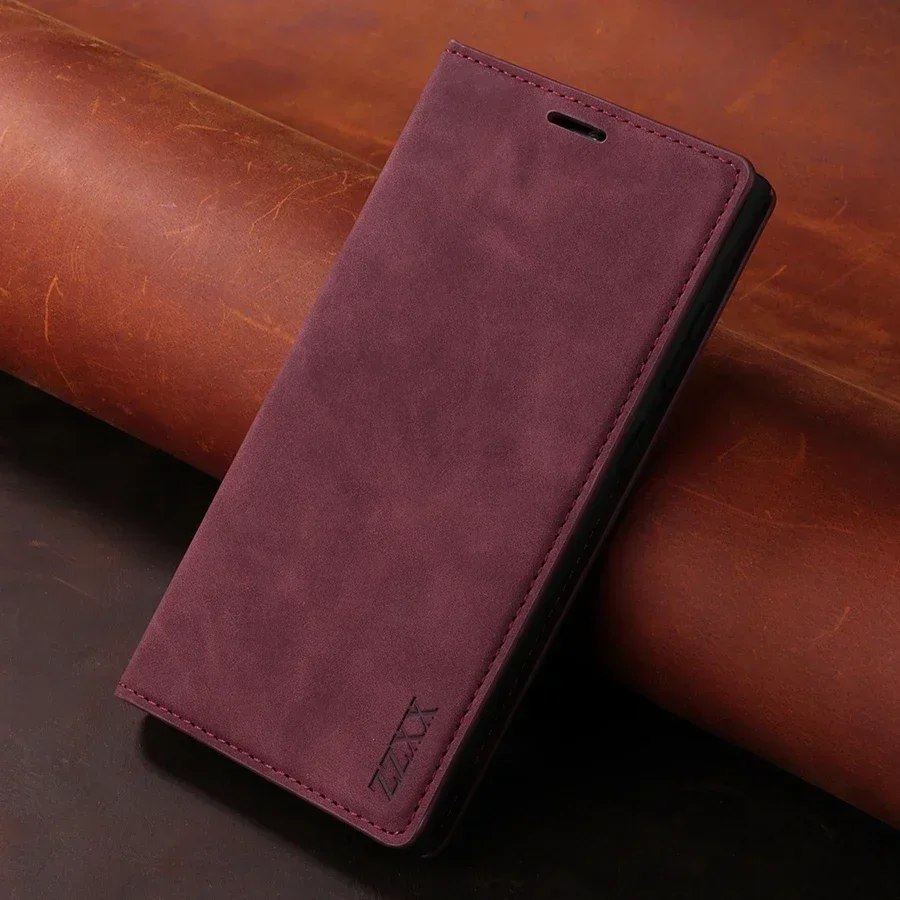 Wallet Skin Feel Flip Leather Phone Case