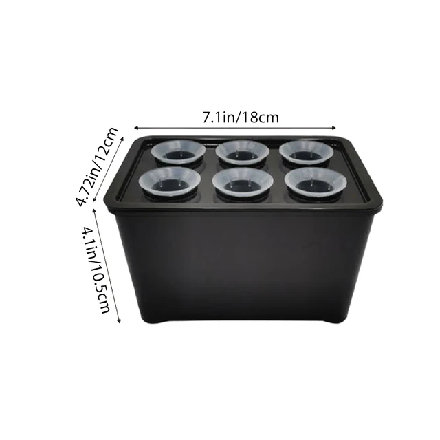 Hydroponic Planting Tray 6-grid Self Absorbing Seedling Pot Sunshine Hydroponic Apparatus Garden Courtyard Planting Accessories 6