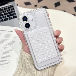 3D Silicone Suction Cup Airbag Clear Phone Case for S22 (White)