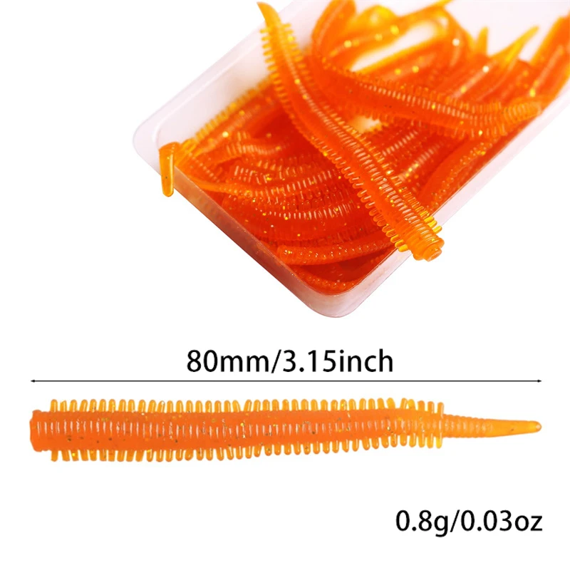80mm Sand Silkworm Fishing Lures 3