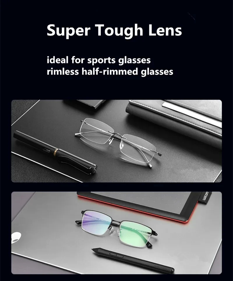 MR-8 Super Tough Lens 1.61 1.67 Index Thin Optical Myopia Hyperopia Prescription Clear Lenses Hardness Unbreakable