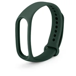 Silicone Sport Watch Band - Universal Fitness Wristband Replacement for Mi band 7 (Dark green 20)