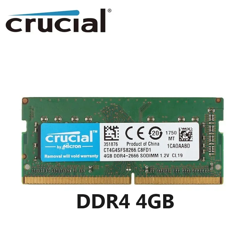 

Crucial Memoria Ram DDR4 Notebook 8GB(2X4GB) 2133MHz 2400MHz 2666MHz SODIMM Memory PC-17000 19200 21300 1.2V For Laptop memoriam