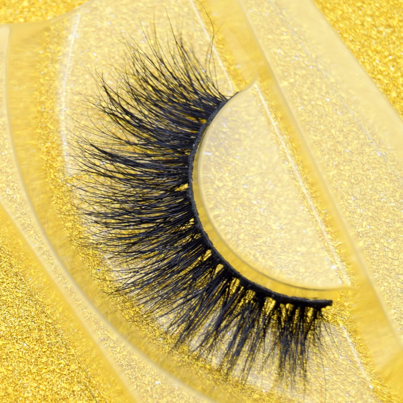 

Visofree False Eyelashes 3D Mink Lashes Hand Made Full Strip Lashes Crisscross Thick Mink Eyelashes Gold Box Fake Eyelashes R07