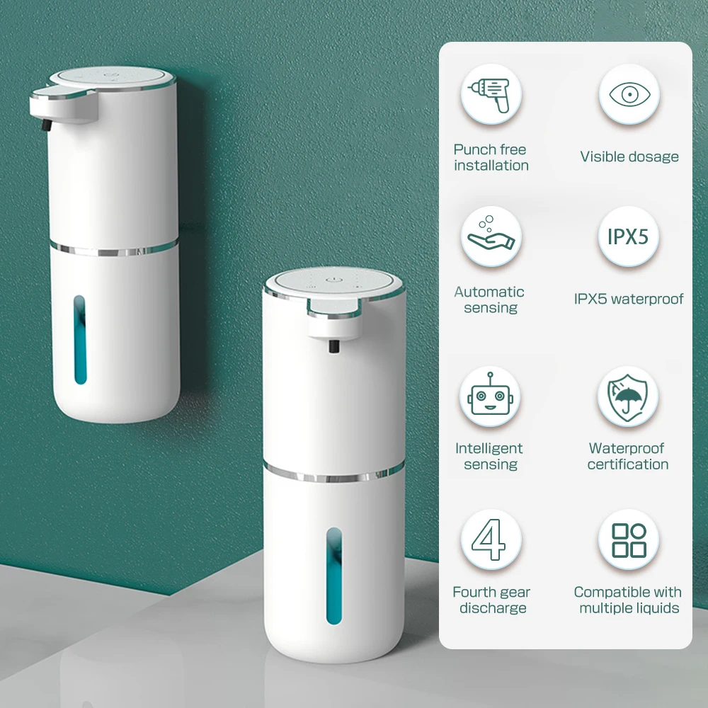 Foam Soap Dispenser Touchless Automatic Soap Dispenser 380ml Infrared Sensor Smart Liqiud Bathroom soap dispenser