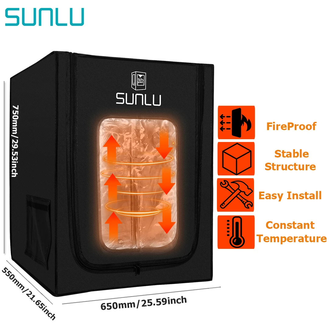 Корпус для 3D-принтера SUNLU 65*55*75 см, хороший изоляционный эффект для детской/3 Pro/V2, другой 235*235 мм, принтер для горячей платформы, простая установка