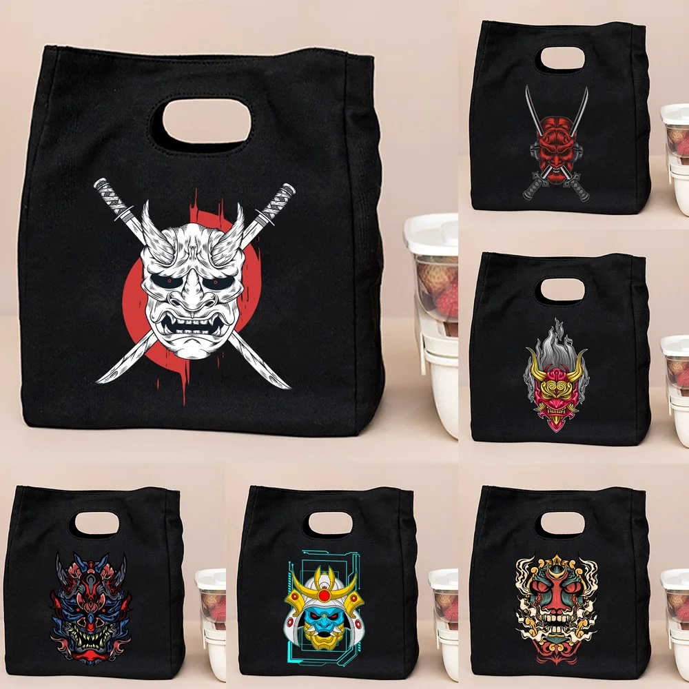 

Women's Lunch Cooler Bag Office Thermal Lunchbox Bento Pouch Monster Series Tote Canvas Bags Food Insulated Cooler Storage Pack