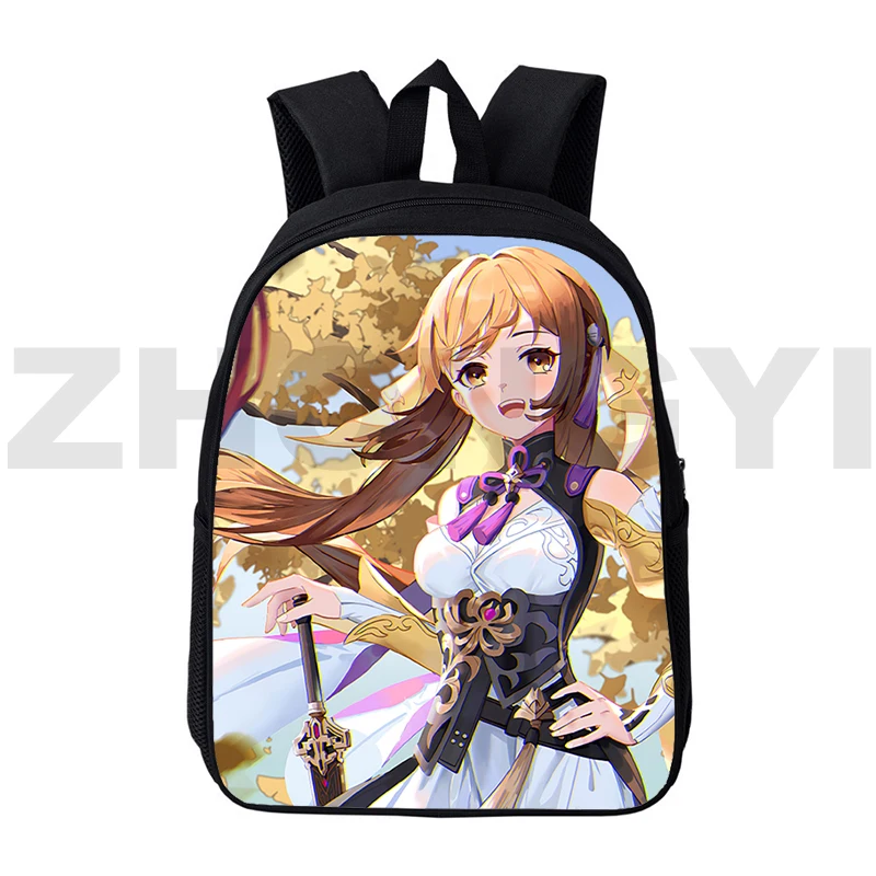 

Students Game Honkai Impact 3rd School Backpacks 12/16 Inch Children Cute Cartoon Bookbag Zipper Japanese Anime Shoulder Bag Men