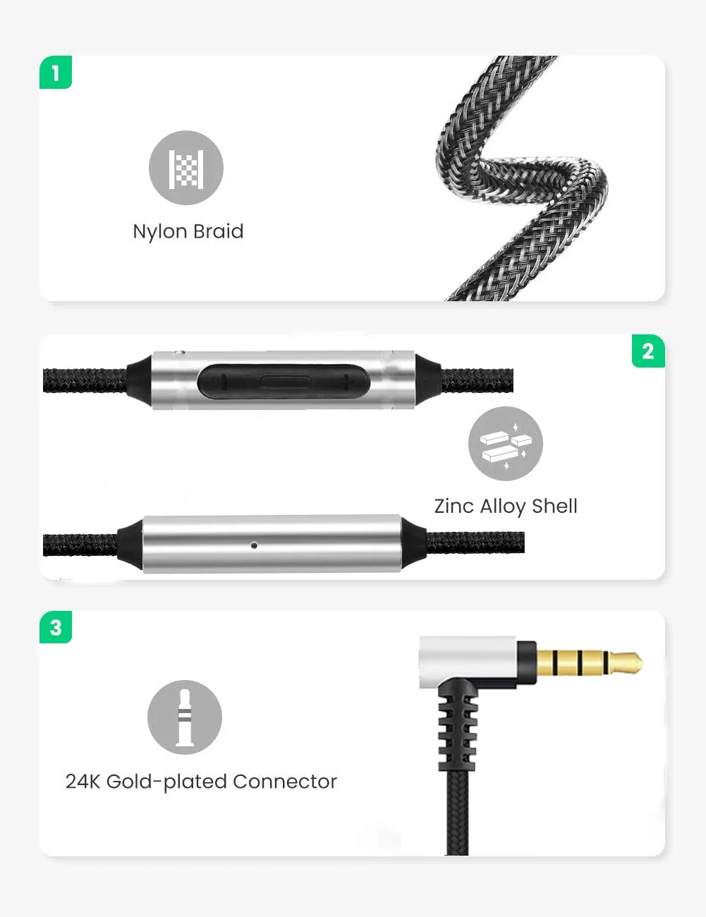 Audio Cables for Sennheiser HD560S HD620S HD400 PRO HD599 HD569 HD598 HD505 Headphone Cable Replacement Cords With Mic Remote