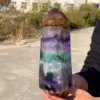 Natural Large Colored Fluorite Crystal Point Natural Crystal Wand Healing 2