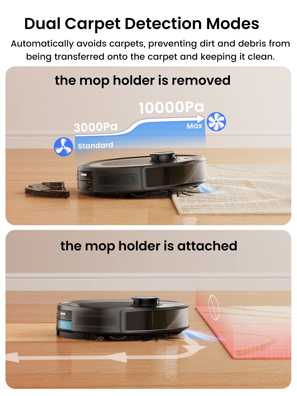 Lefant Robot Vacuum Cleaner with Automatic Emptying M2S Pro,10000Pa, 240 Minutes, Laser Navigation DTOF, Ideal for Pet Hair 5