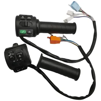 Gruppo acceleratore + interruttore per bici elettrica con luce freno di controllo integrata On Off/Gears/Turnamento manubrio ret