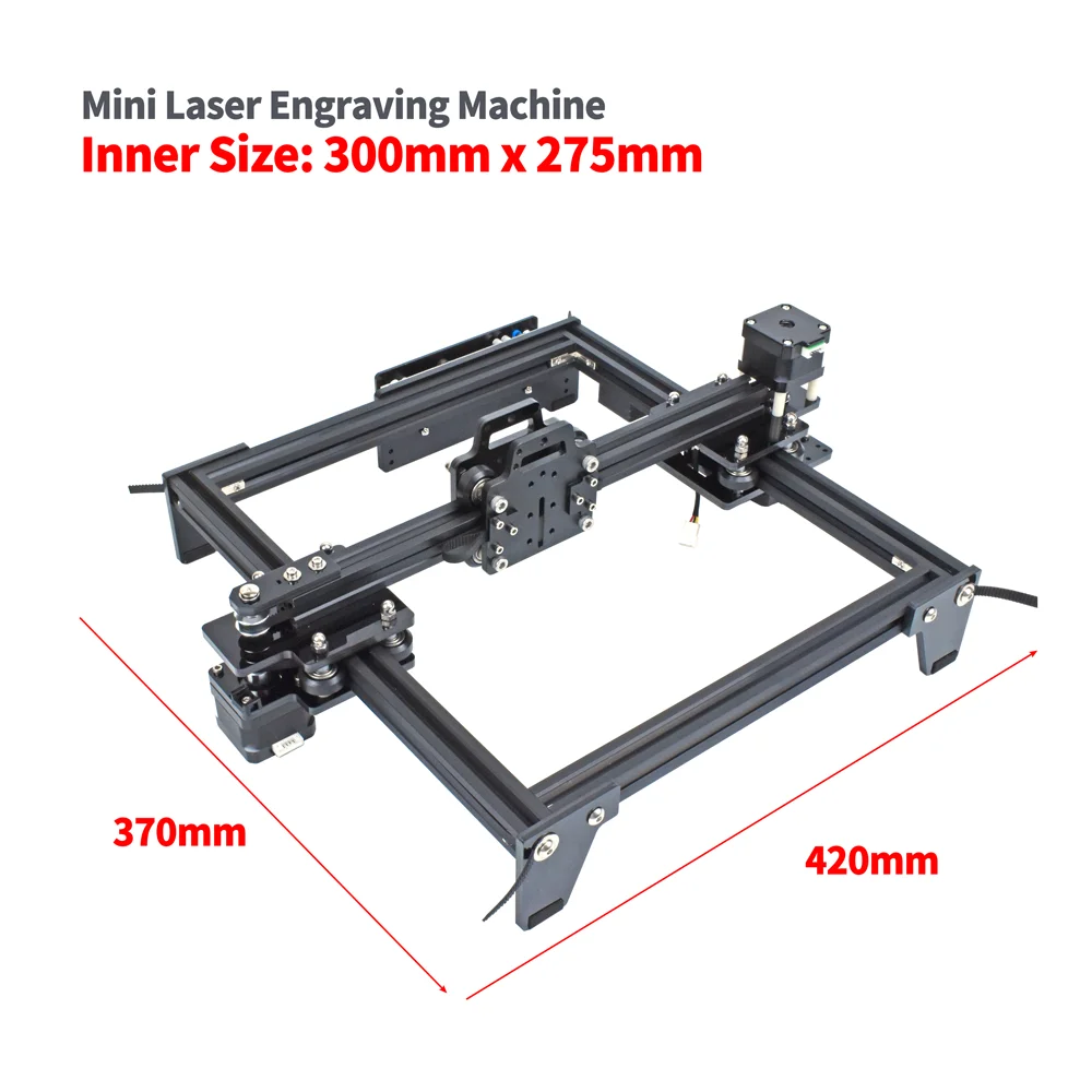 Laser Engraver Cutter Mini Wood Cutting Engraving Machine Router for 5W/10W/20W/30W/40W/80W Laser Module Easy for Size Extension