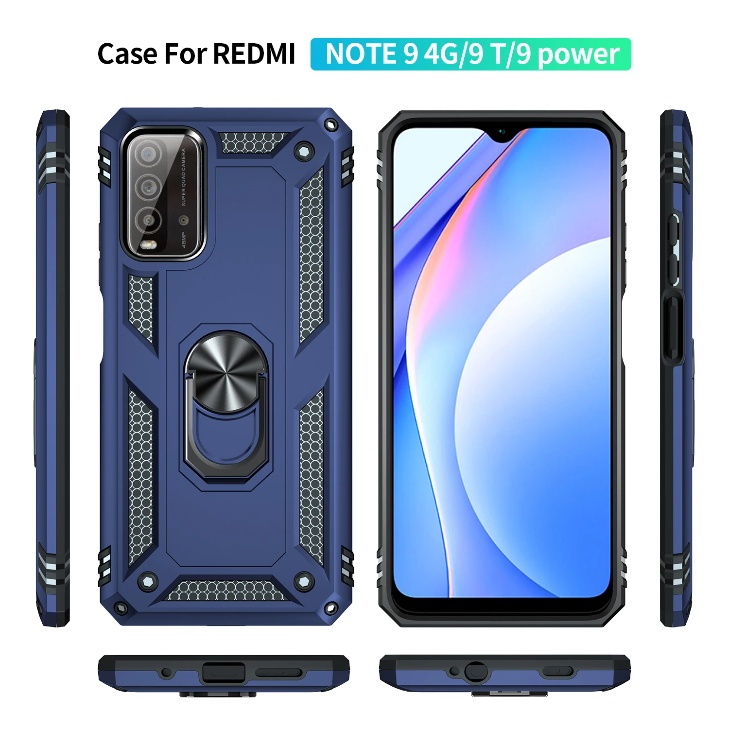 Redmi Note 9t Cover Finger Ring Holder Redmi Note9 Case Case Note 9t Redmi Mobile Phone