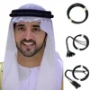 Arab Headband Scarf Rope Head Muslim Keffiyeh Wrap Arabian Turban Men Dubai Cap East Middle Headwear Headscarf Shemagh Hairband
