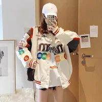 Motorcycle Jacket Baseball Style Ins Trendy Brand European Goods Hot Sale Of The Season Couple New Embroidery Jacket Men's Women