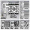 Home shower curtains bathroom Decora waterproof fabric non-slip bathmat water absorption curtain Modern geometric nordic simple 6