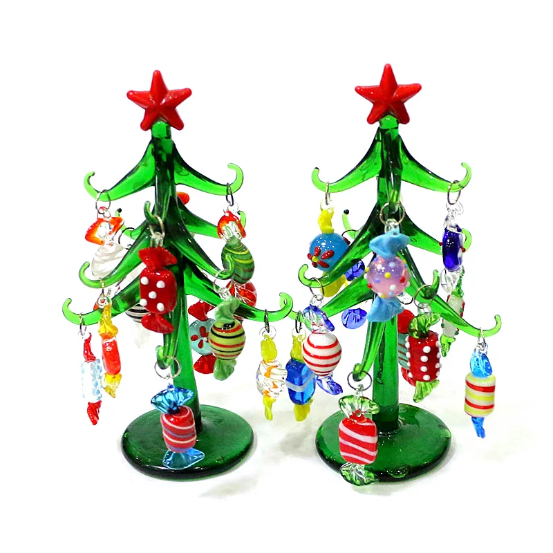 Geld rubber Jumping jack zwaard Custom 15Cm Handgemaakte Glazen Kerstboom Beeldjes Ornamenten Home Desktop  Decor Met 12 Stuks Kleurrijke Snoep Hangers Accessoires|gift gifts|gifts  customizedgift candy - AliExpress