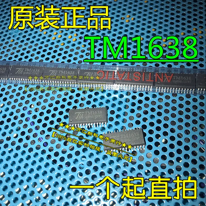 오리지널 LED 디지털 드라이버 칩 TM1638 1638 SOP-28, 10 개입