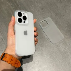 Luxury Matte Soft Silicone Shockproof Phone Case with Transparent Gel Cover - iPhone 12 Pro (WHITE)