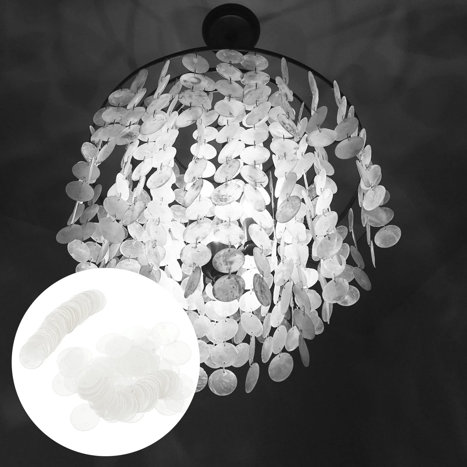 

Round Capiz Shells Natural Shell White Shells Earring Hanging Charm 2 Holes Wind Chimes Jewelry Making Wedding Home Decor