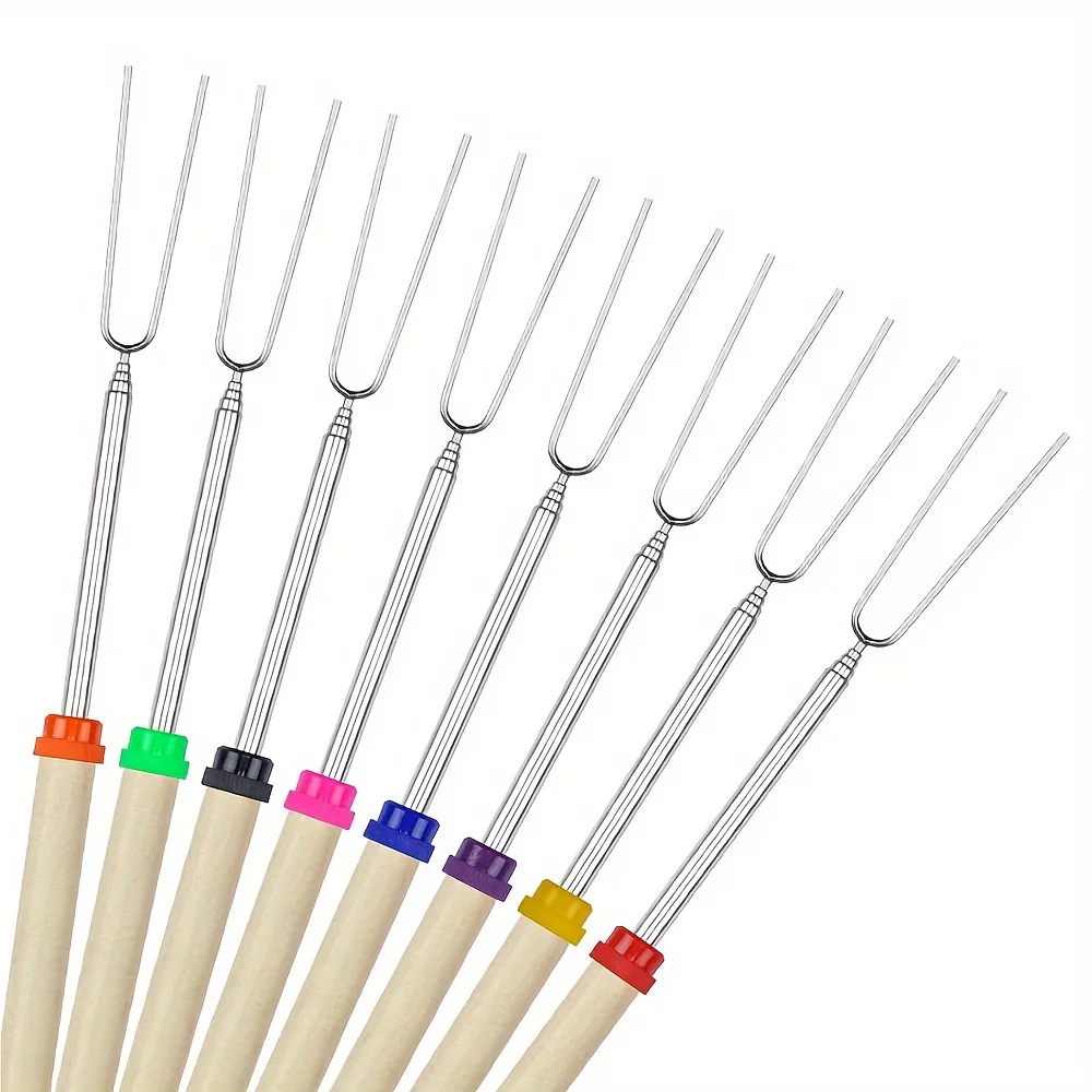 Marshmallow Roasting Sticks 8pcs Extendable 32inch For Grilling