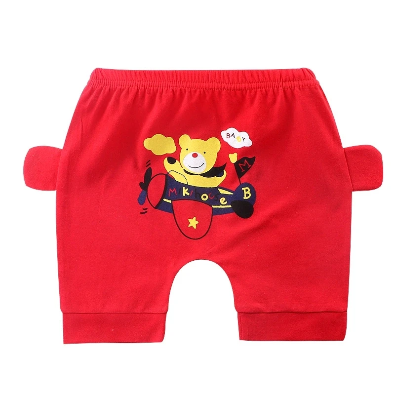 Baby Cartoon Animal Print Harem Shorts, Infant Elastic Waist Cotton Pants Rabbit/Tiger/Dog Patterns Cute Baby Bottoms for Summer