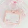 Women's Cute Card Cover Holder Flash Pink Blue Love Gradient Cool Card Star Pendant Keychain Bus Student ID Card Holder Case 4
