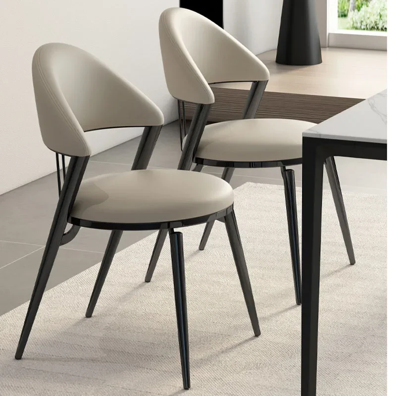 

Современные обеденные стулья в скандинавском стиле, уникальные итальянские эргономичные стулья, металлические ножки, мебель для дома и балкона