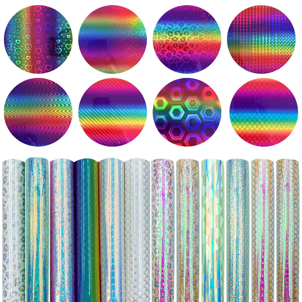 Holographic Rainbow Adhesive Vinyl for Indoor & Outdoor Holiday Decorations