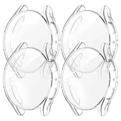 Premium TPU Silicone Protective Case with Screen Cover for Smartwatches - 1 - 4 Pack (Transparent 4)