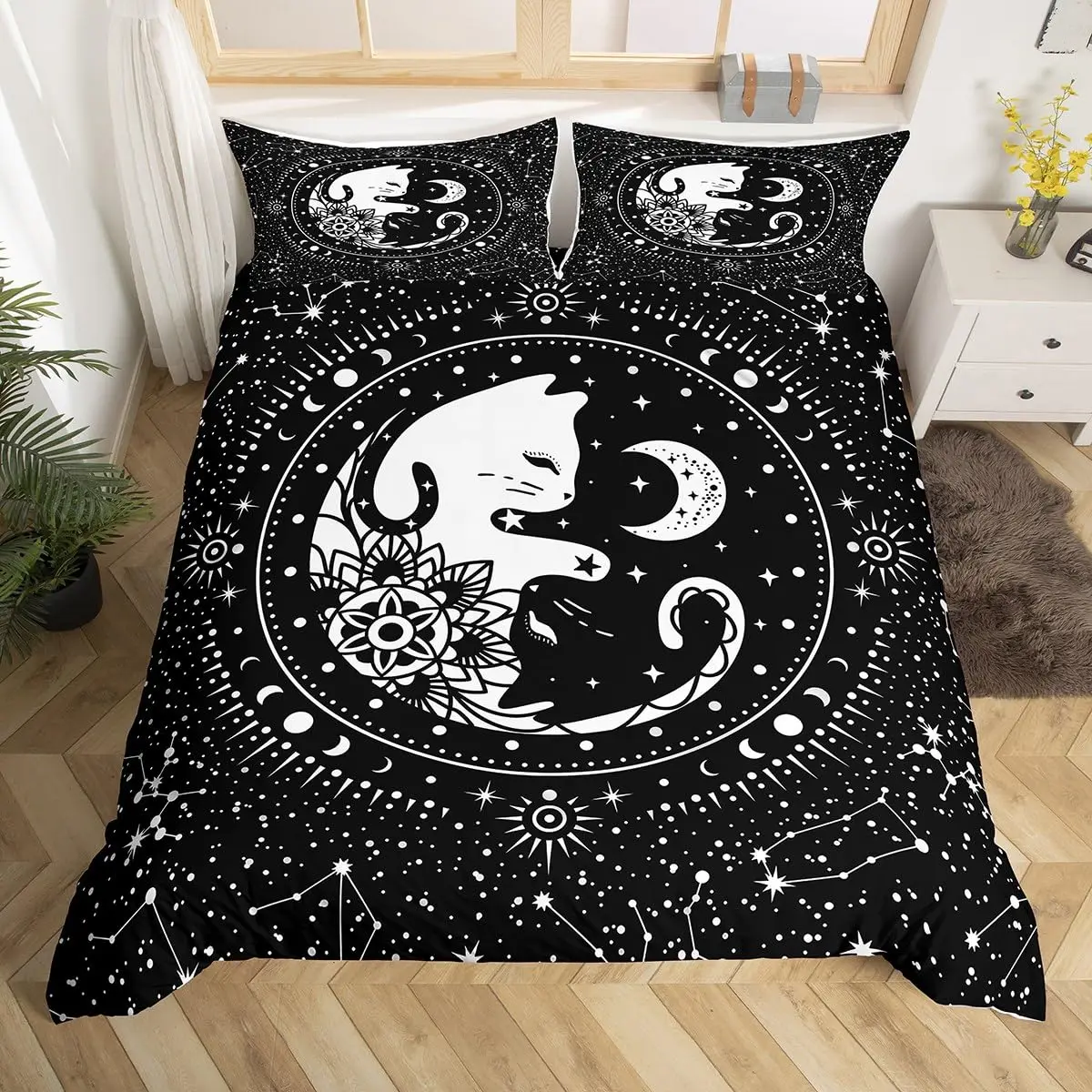 Cute Cat Duvet Cover Set Boys Girls Adults Animal Printed Bedding Set Pet Theme Comforter Cover Pet Quilt Covers with Pillowcase 4