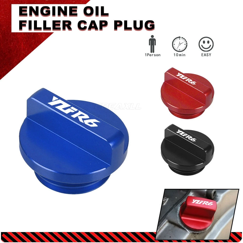 

M27*3.0 Motorcycle Oil Filler Cap For YAMAHA YZF R6 GYTR 2022-2023-2024 YZF-R6 YZFR6 Accessories Engine Oil Cup Plug Cover Screw