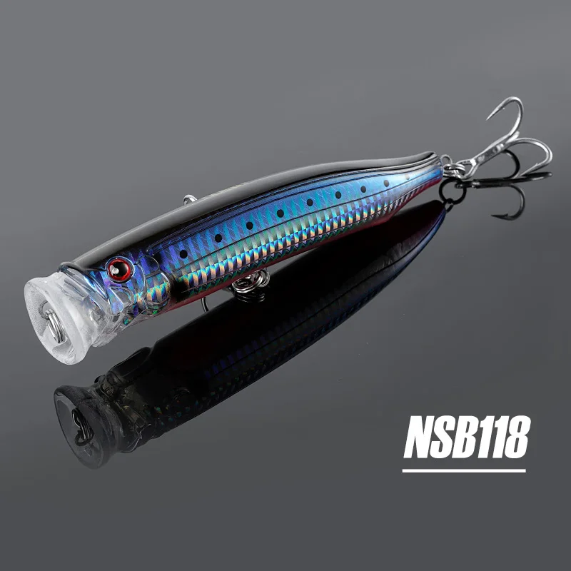 Leurre De Pêche Popper Noeby 180mm 80g – Flottant, Bois, Pour Gros Poissons En Mer