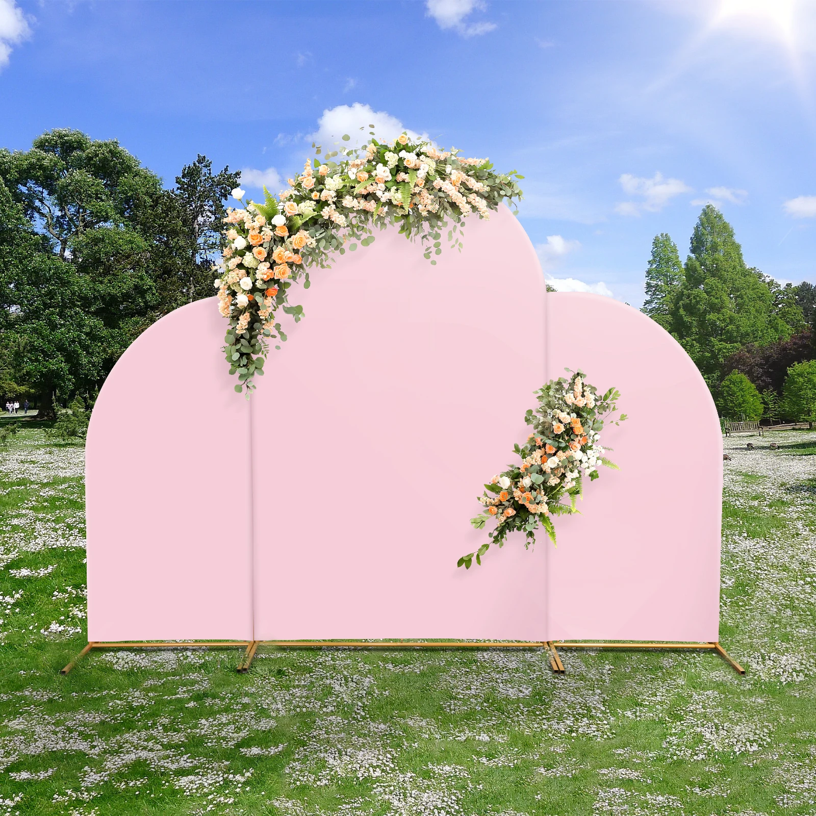 Wedding Arch Set Crown Metal Arch Set Wedding Background Decorative Flower Stand Birthday Party Outdoor Balloon Ornament Irregular Shape