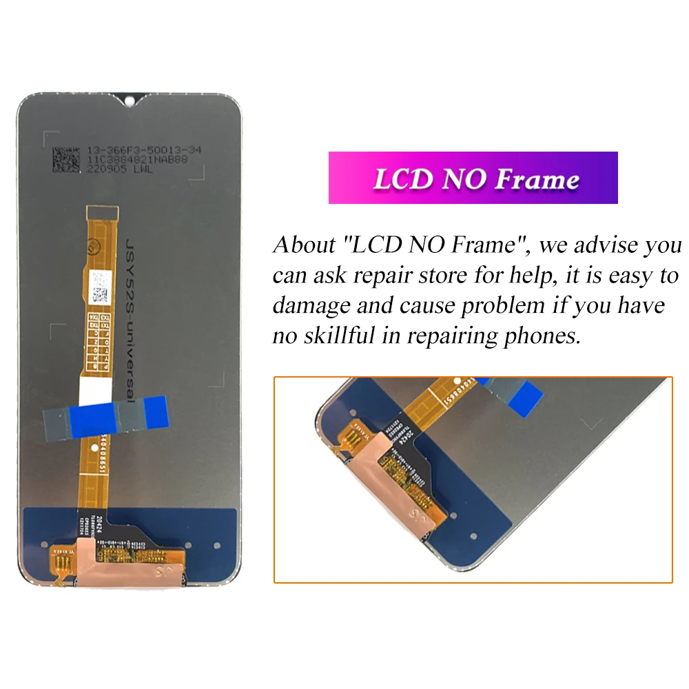 Écran LCD De Remplacement Pour Vivo Y72 5G / Y52 5G (Modèles 2021) - Écran Tactile 6.58 Pouces Avec Kit D'Outils - Qualité Testée