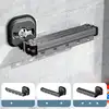Suction Wall Mount Folding Clothes Drying Rack No Punching Folding Clothes Hanger Retractable Suction Cup Clothes Drying Rack 5