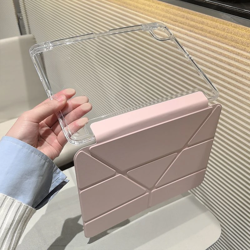 Elegant Pink Tablet Protective Case - Solid Color Shell Design