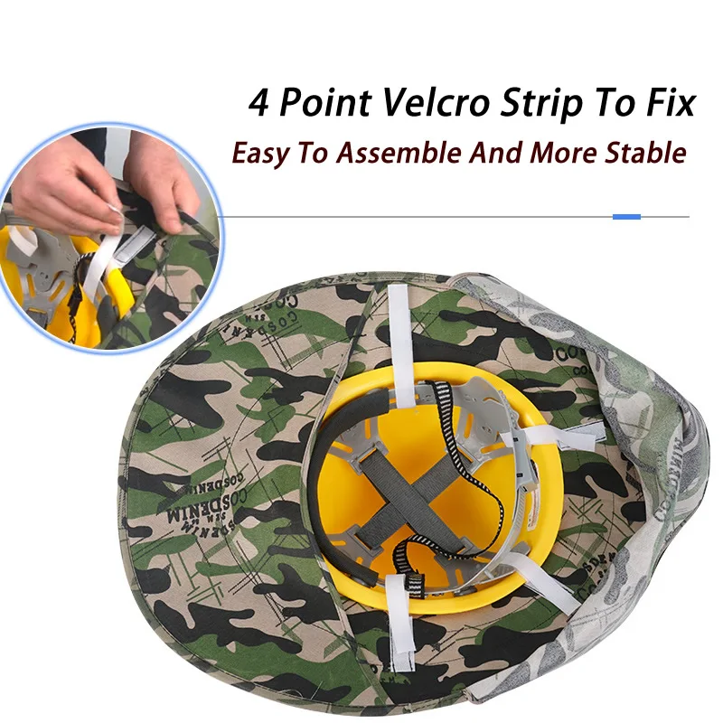 Summer sunshade for safety helmet cap face and neck protection sun visor curtain for Outdoor Site Work Repairing Garden safety helmet tactical helmet garden trimmer helmet