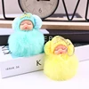 1 Piece Lovely Solid Color Sleeping Baby Bag Earrings Pendant Knitted Hat Pompom Sleeping Baby Keychain Soft Plush Doll Keyring 1