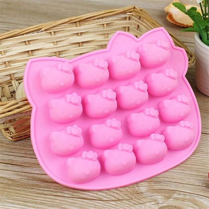16-hole Cartoon Cat Silicone Mold Car Gypsum Mold DIY Wax Sheet Handmade Soap Home Wardrobe Aromatherapy Decoration