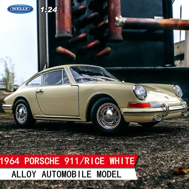 

WELLY 1:24 1964 Porsche 911 Sports Car Alloy Car Model Diecast Toy Vehicle High Simitation For Children Kids Collect Gifts B114