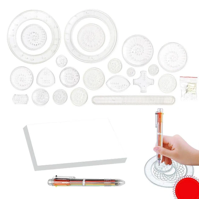 Spiral Art Kit Clear Circle Ruler For Drawing Child Art Craft Accessories  For Kids Students Teens Tools For Making Cards - AliExpress