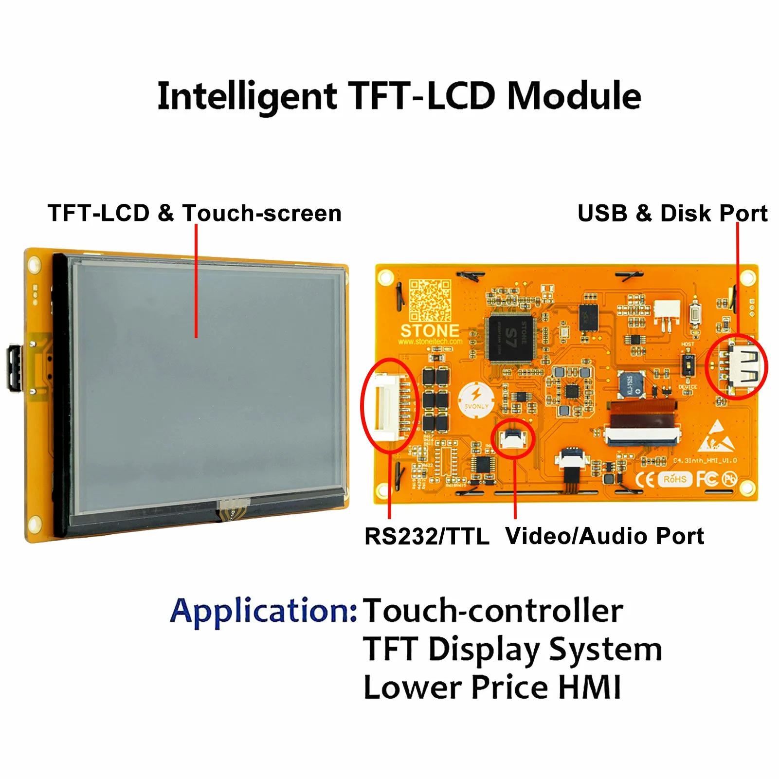 tft display usb interface price