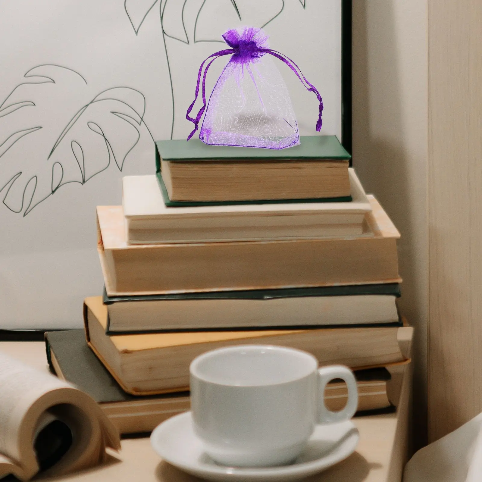 100 Pcs Drawstring Bag Sachet Empty Bags for Lavender Perfume Sachets Drawers Small