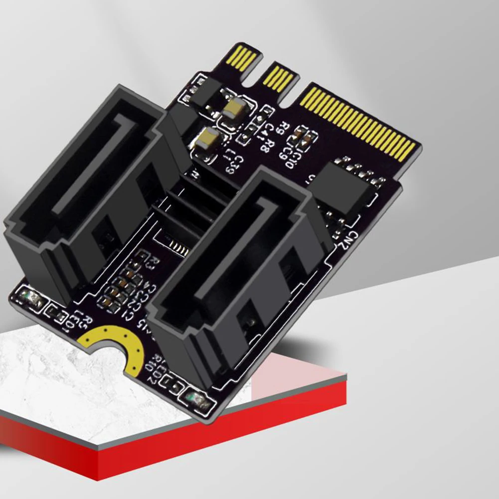 M2 to SATA 확장 카드 PCI-E3.0 키, A + E 와이파이, M.2 to SATA 하드 디스크 어댑터 카드, 드라이버 설치 없음, JMB582 칩